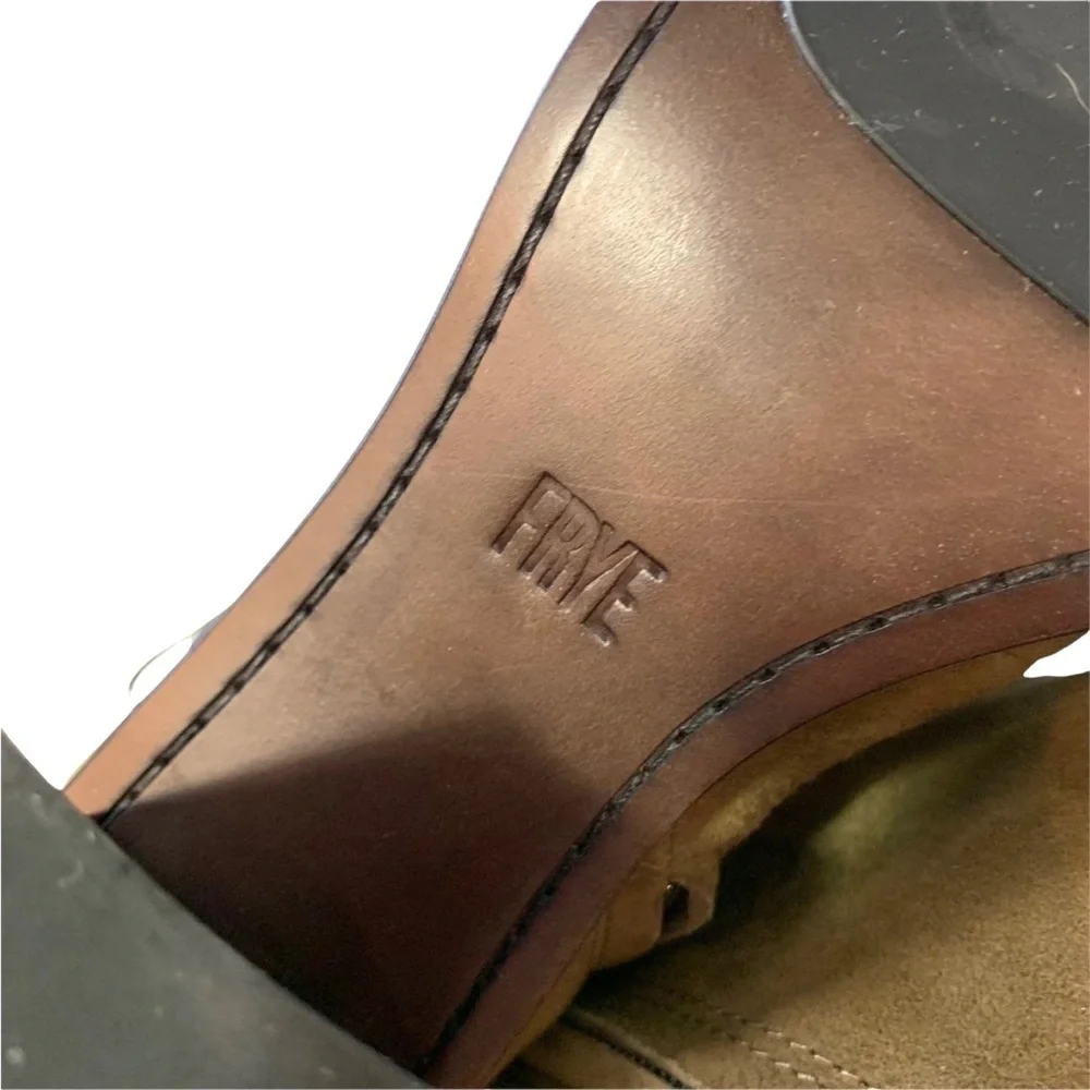 Frye Amy Peep Toe Suede Lace Up Heeled Ankle Boot Size 7